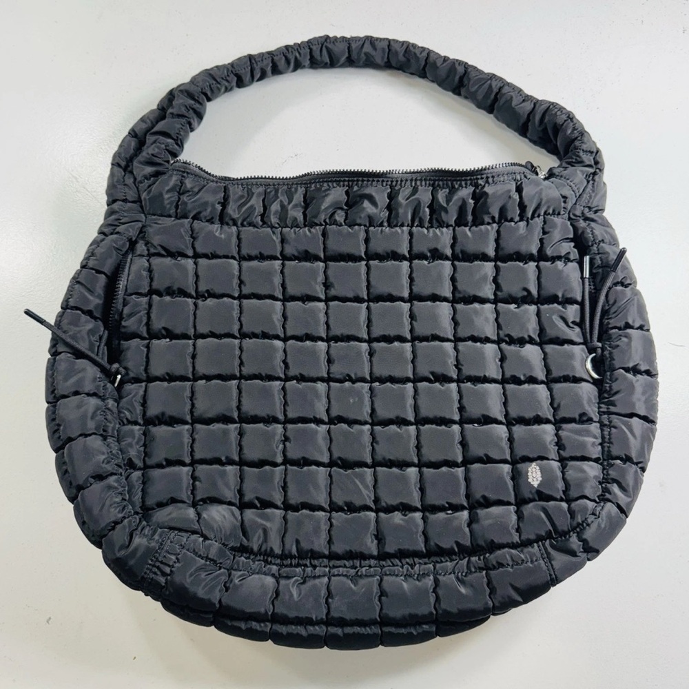 Free People FP Movement Quilted Carryall bag tote black